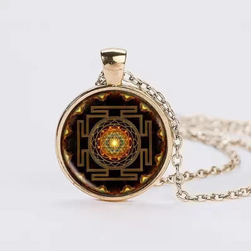 Sacred Sri Lanka Yantra Time Gem Necklace
