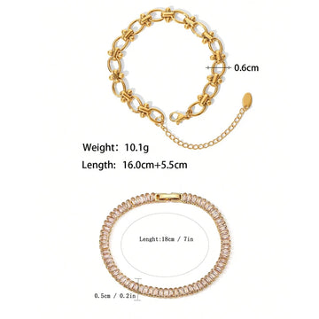 Simple Zircon Bracelet For Women With