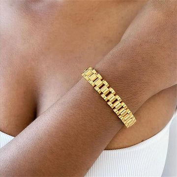 Fashionable Women'S Titanium Steel Bracelet Watch