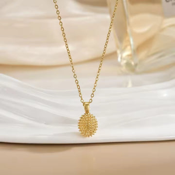 Women'S Solid Gold Durian Necklace Simple