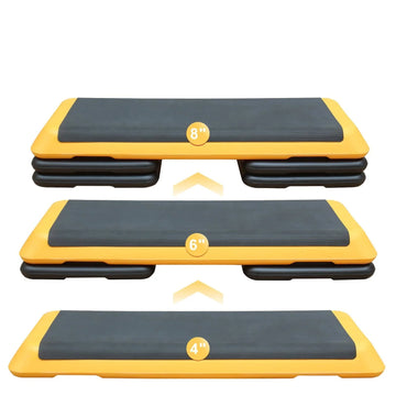 Adjustable Aerobic Stepper Fitness Trainer With Non Slip Platform And Four Height Levels