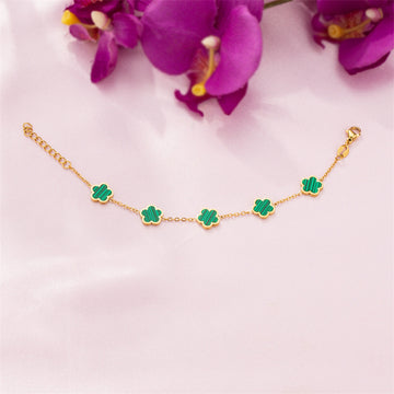 Small Fresh Lovely Green Drop Gum Bracelet