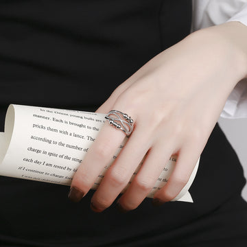 Rotatable Ring With Open Design Fashion