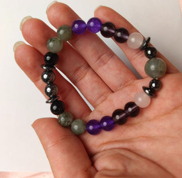 8Mm Beaded Gemstone Bracelet Unisex Color
