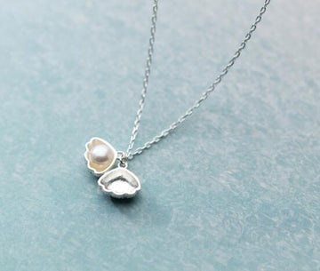 Personalized Simple S925 Silver Shell Necklace