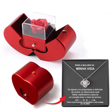 Fashion Jewelry Box Red Apple Christmas Necklace