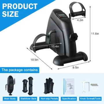 Mini Exercise Bike Rehabilitation Training Walking Machine Home Electronic Display Instep Restraint Strap Maximum Weight 120KG