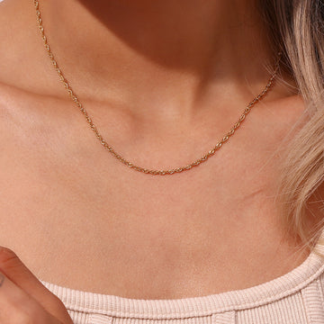 Clavicle Chain Stainless Steel Plated 18K Bracelet