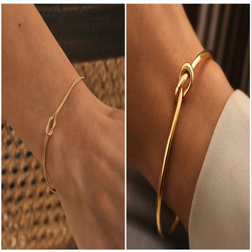 Stainless Steel Valentine'S Day Knot Snake Necklace