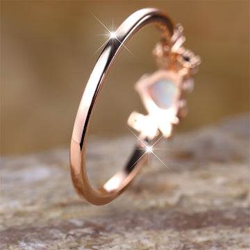 New Love Moon Three Claw Simple Ring