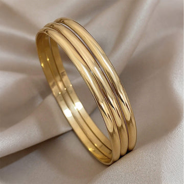 4Pcs Minimalist Personalized Elemental Circle Copper Bracelet