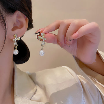 Ins Butterfly Earrings With Rhinestones Fashion