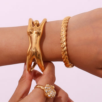 Personal Influencer Bracelet Stainless Steel Gold