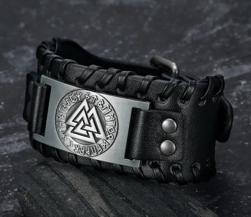 Nordic Viking Totem Triangle Energy Men'S Bracelet