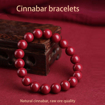 Plain Cinnabar Bracelet For Men And