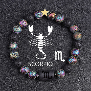 European And American Twelve Constellation Natural Bracelet