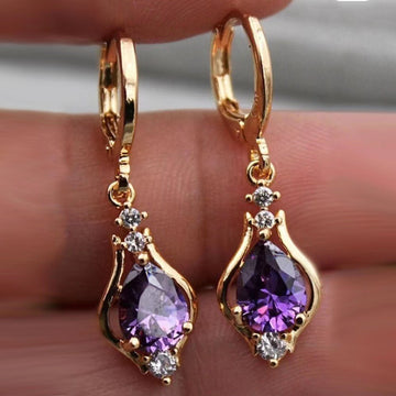 Purple Zircon All Match Drop Shaped