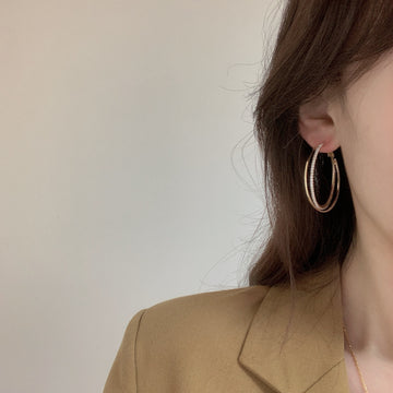 Simple Geometric Alloy Bracelet Earrings In