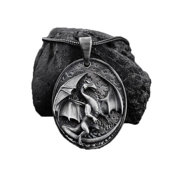 Men'S Western Dragon Animal Hip Hop Necklace
