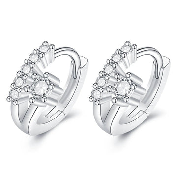 Women'S Simple Double Ring Earrings Versatile