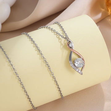 Simple Smart Necklace Two Tone Electroplating