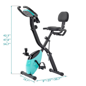 Folding Exercise Bike Fitness Upright Recumbent X Bike Adjustable Resistance Home Gym Equipment