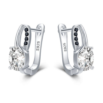 European American Zircon Rhinestone Stud Earrings