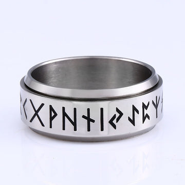 Korean Fashion Titanium Steel Rotatable Vintage Ring