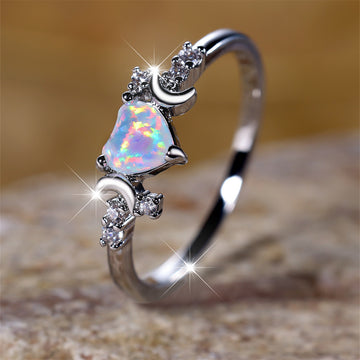 New Love Moon Three Claw Simple Ring