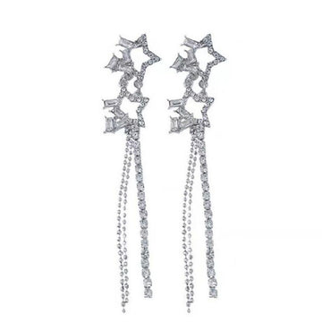 Xingx Gold Water Drop Tassel Earrings