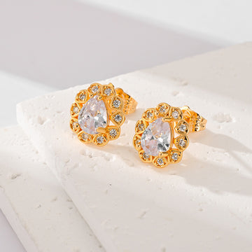 Fashion Multi Color Zircon Stud Earrings