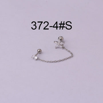 Thin Rod Stainless Steel Double Pierced