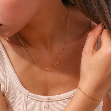 Clavicle Chain Stainless Steel Plated 18K Bracelet