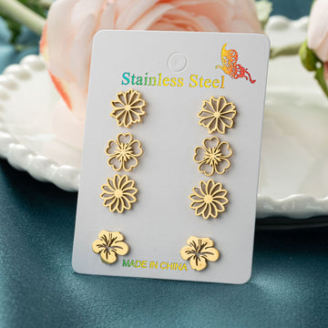 Fashion Simulation Stud Earrings Flower Design
