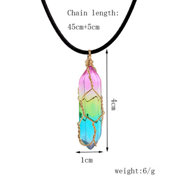 Women'S Transparent Geometric Diamond Crystal Necklace
