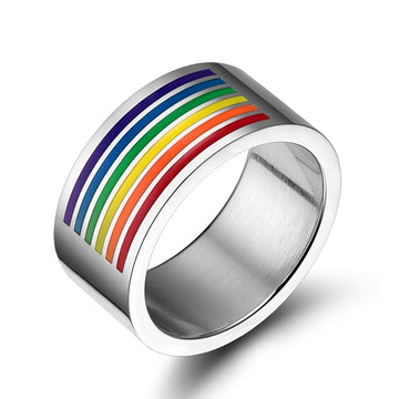 Cycolinks Pride Rainbow Unisex Ring Titanium