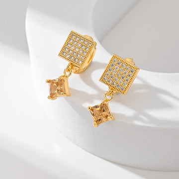 European And American Square Fashion Zircon
