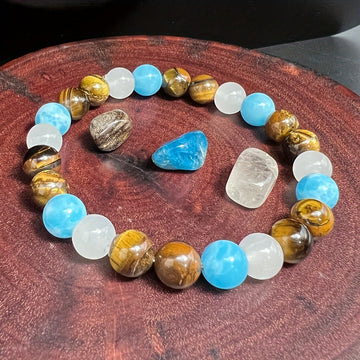 Versatile Tiger Eye Stone Men'S Beaded Bracelet