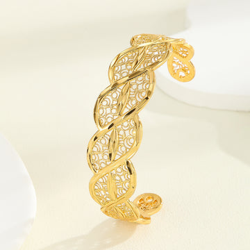 Fashion Copper Plated 18K Gold Diamond Bracelet