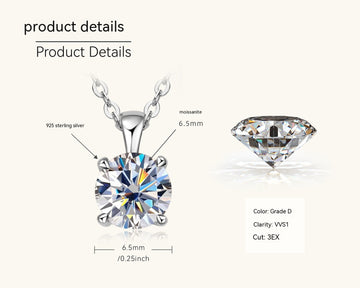 Classic Four Claw Diamond Necklace High