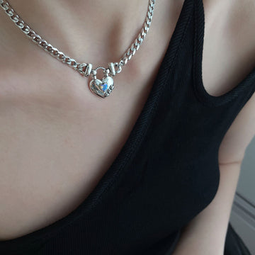 Heart Sweater Necklace Women'S Geometric Thai