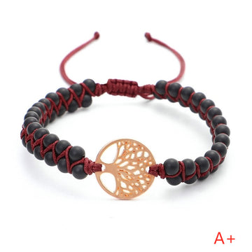 Woven Twine Double Tree Of Life Bracelet