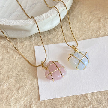 Fashion Moonstone Necklace For Cartoon Princess