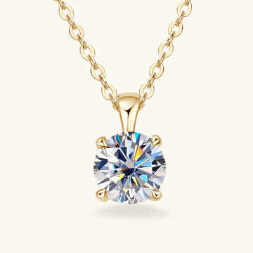 Classic Four Claw Diamond Necklace High