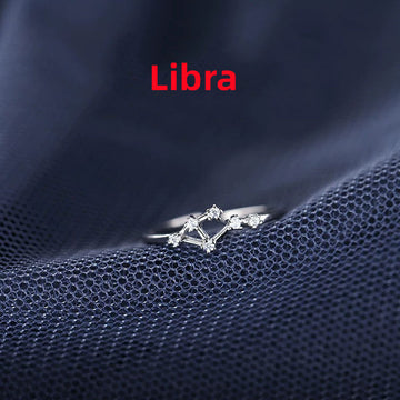 Zodiac Sign Silver Ring For Birthdays