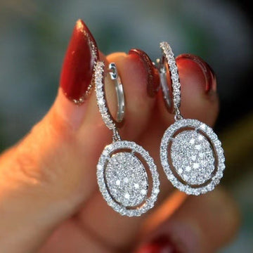 White Gold Plated All Match Oval
