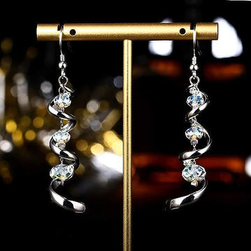Fashion Spiral Ribbon Multi Drop Teardrop