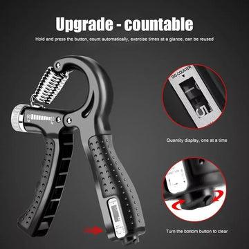 Single Pack Professional Hand Grip Strength Trainer Carbon Fiber Foam Arm Muscle Finger Rehabilitation Adjustable Gym Exerciser
