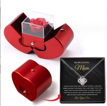 Fashion Jewelry Box Red Apple Christmas Necklace