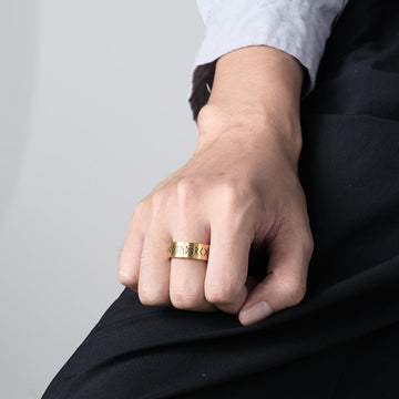 Titanium Steel Matte Brushed Unisex Ring